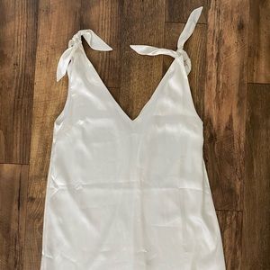 UO white silky mini dress